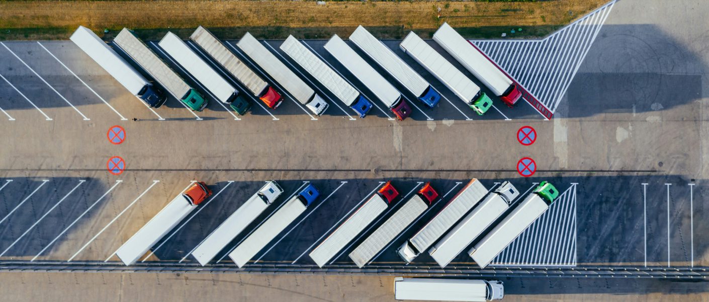 zdjęcie tirów z góry