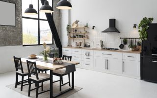 pusta nowoczesna kuchnia - remont kuchni gdańsk