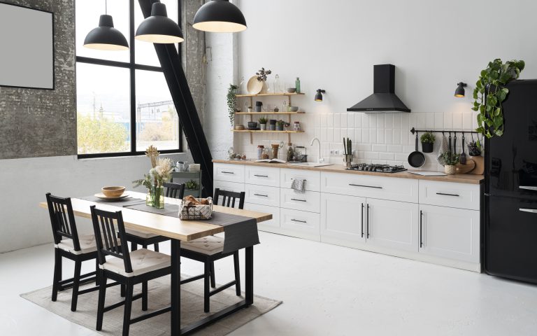 pusta nowoczesna kuchnia - remont kuchni gdańsk