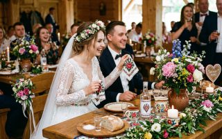 Rustykalne dekoracje weselne, tradycyjne polskie akcenty ślubne